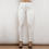 Thumbnail: Le Cygne Blanc – High Waist Shiny White Ring Zipper Vegan Leather Pants