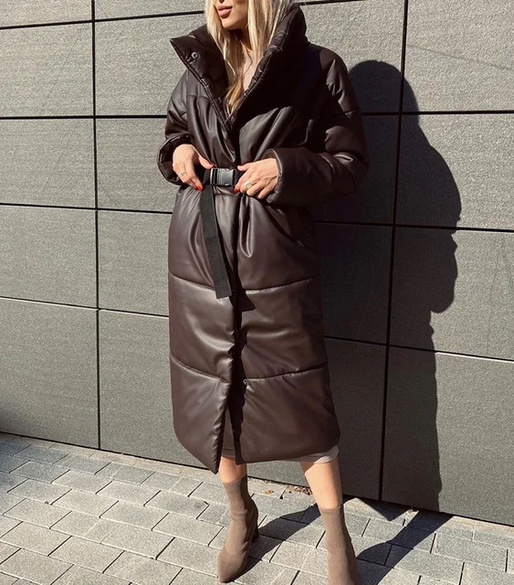 Vegan Leather Puffer Coat - Stay warm and stylish with this cruelty-free winter essential. Elevate your look with chic and ethical fashion