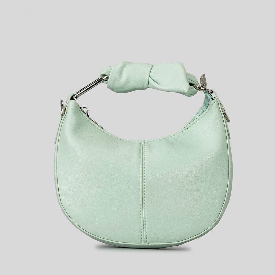 Thumbnail: Minimalist Soft Knotted Oval Handbag