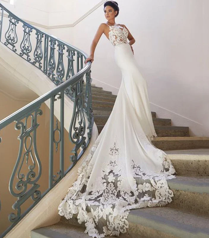 Spaghetti Straps Lace Bridal Gown - Graceful and Elegant for Your Special Day