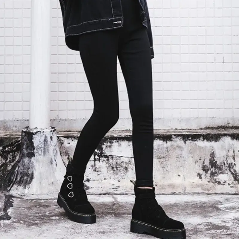 Thumbnail: The Kyoto Kiss – Love Buckle Deerskin Martin Ankle Boots 🌸🖤