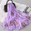 Thumbnail: Floral Embroidered Chiffon Scarf