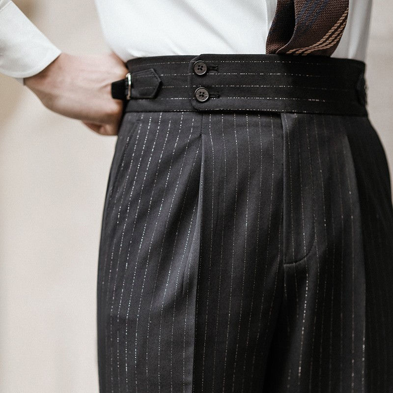 Thumbnail: High Waist Straight Italian Pants