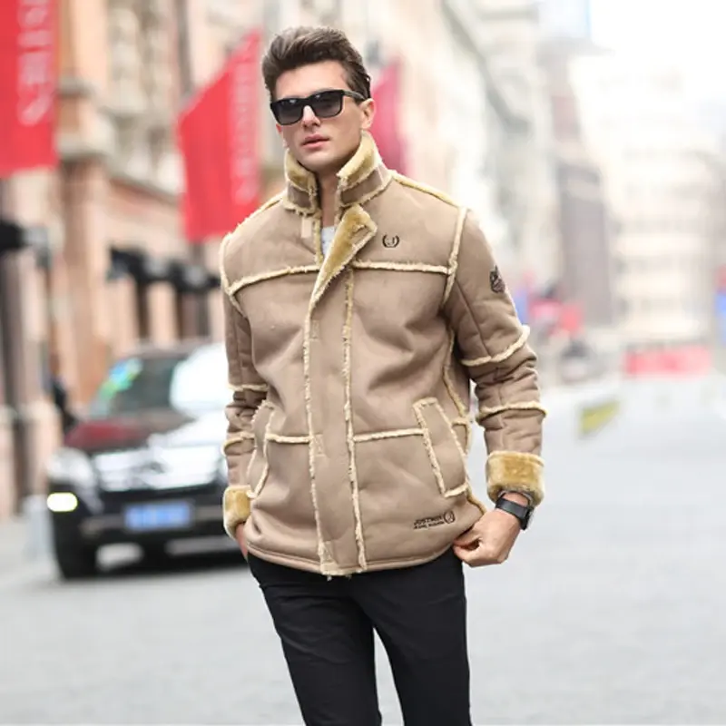 Thumbnail: The Bronze Vanguard – Mid-Length Leather Lapel Coat