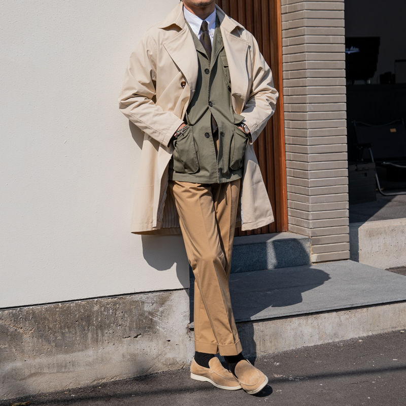 Thumbnail: Regency Sovereign – Imperial Cotton Double-Breasted Trench Coat