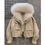 Thumbnail: Detachable Big Real Fox Fur Coat