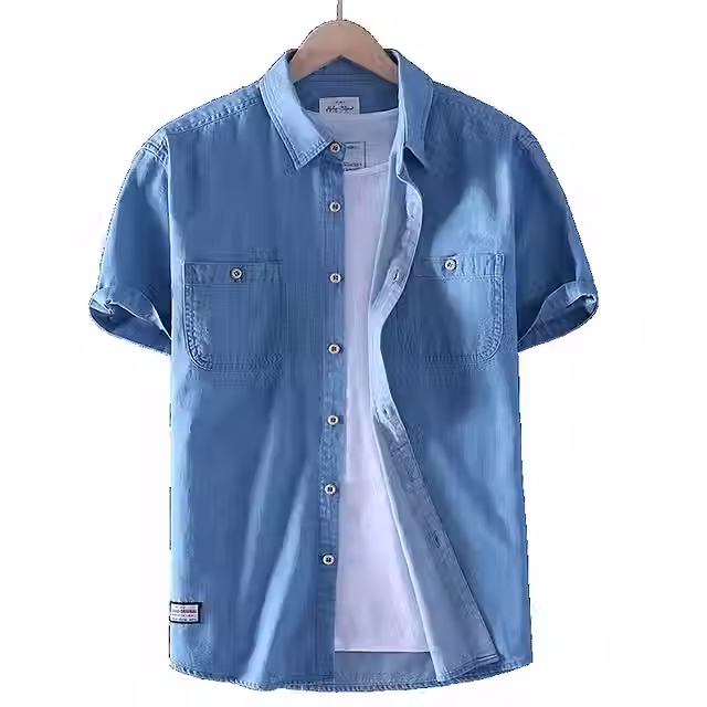 Short Sleeve Denim Shirt