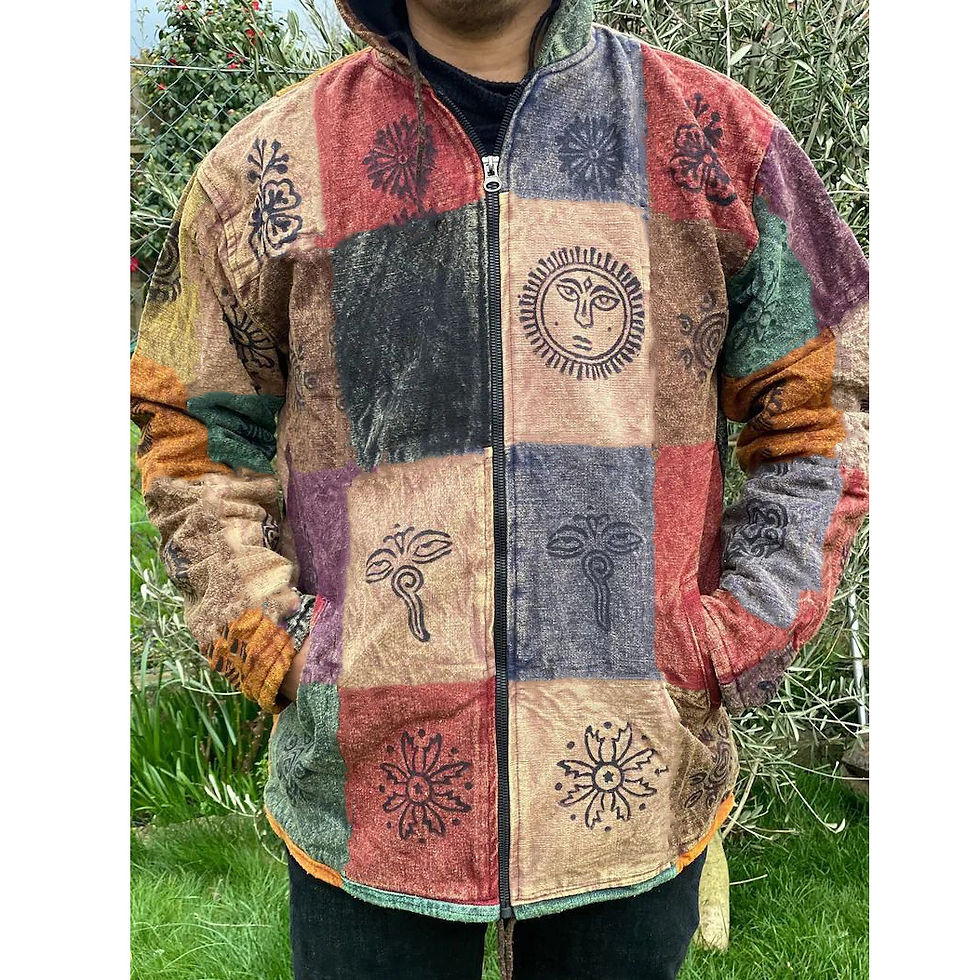 Thumbnail: Floral Kinetic – Digital-Print Slim Hooded Jacket
