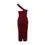 Thumbnail: Chic Irregular One-Shoulder Burgundy Midi Dress