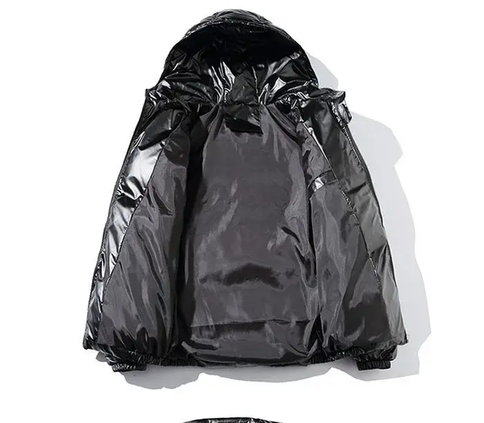 Thumbnail: Monolith Kinetic – Hooded Metallic Pocket Quilted Puffer Coat