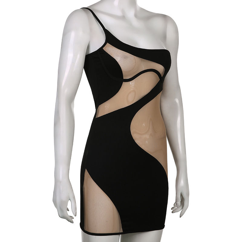 Thumbnail: One Shoulder Suspender Dress