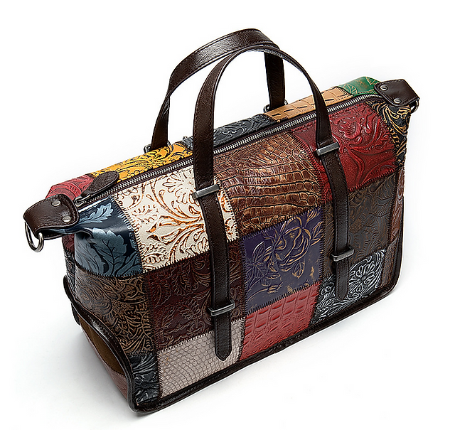Cowhide Unisex Handbag - Carry your essentials in style with this fashionable and versatile cowhide handbag