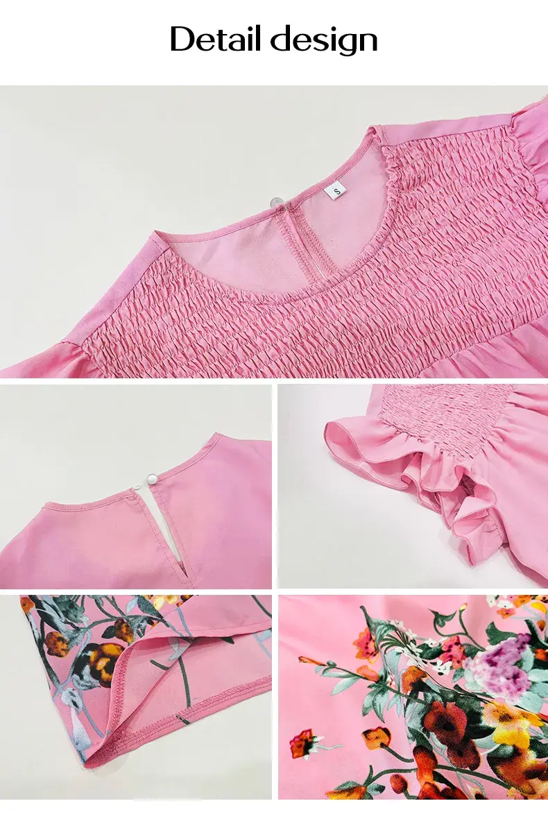 Thumbnail: Floral Printed Crew Neck Top