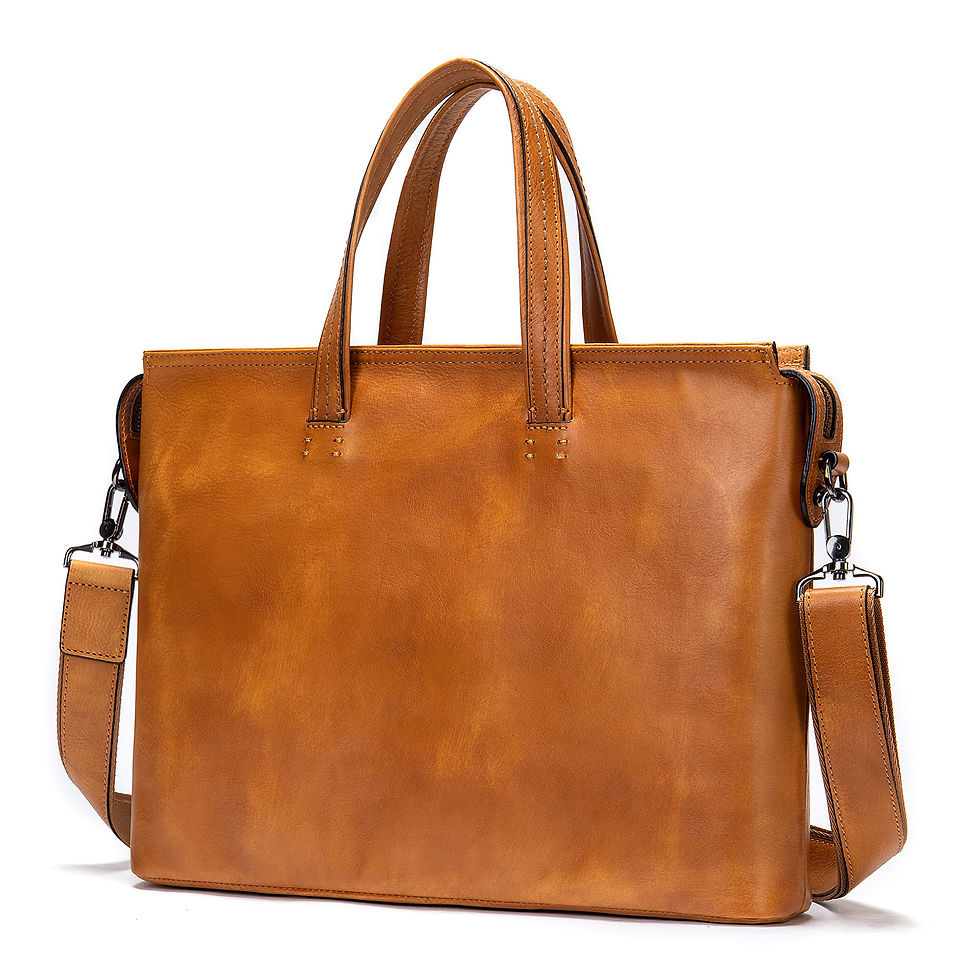 Thumbnail: Aura Velocity – Vintage 14-Inch Meridian Leather Briefcase