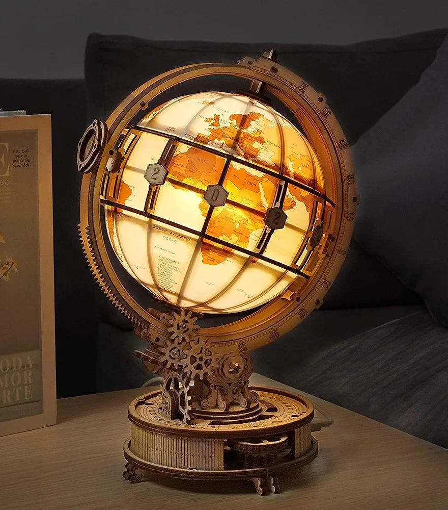 Luminous Globe 3D DIY Wooden Globe Kit – Illuminate Your World with Creativity and Exploration