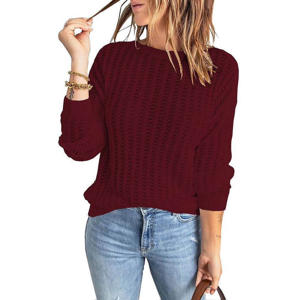 Thumbnail: Round Neck Knitted Sweater