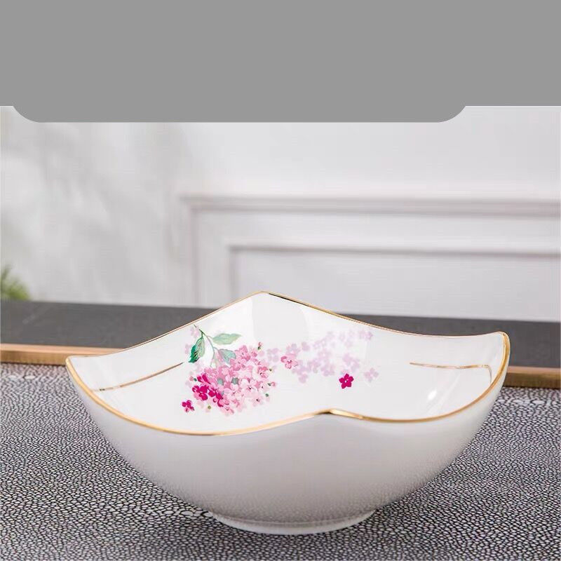 Thumbnail: Floral Bone China Salad Bowl