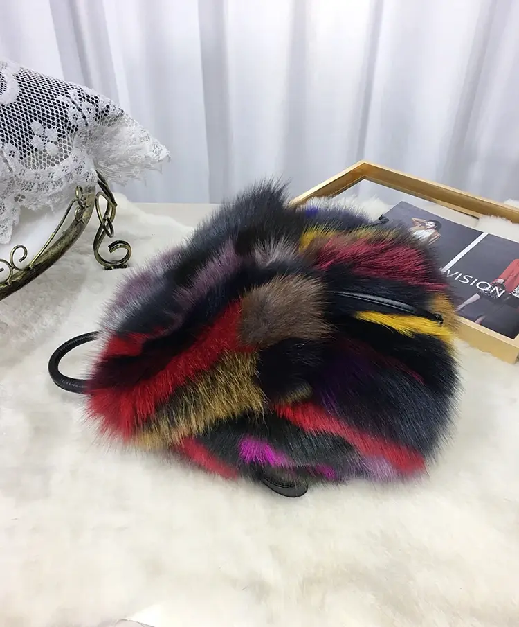 Thumbnail: Vogue Fox-Fur Street-Trend Backpack