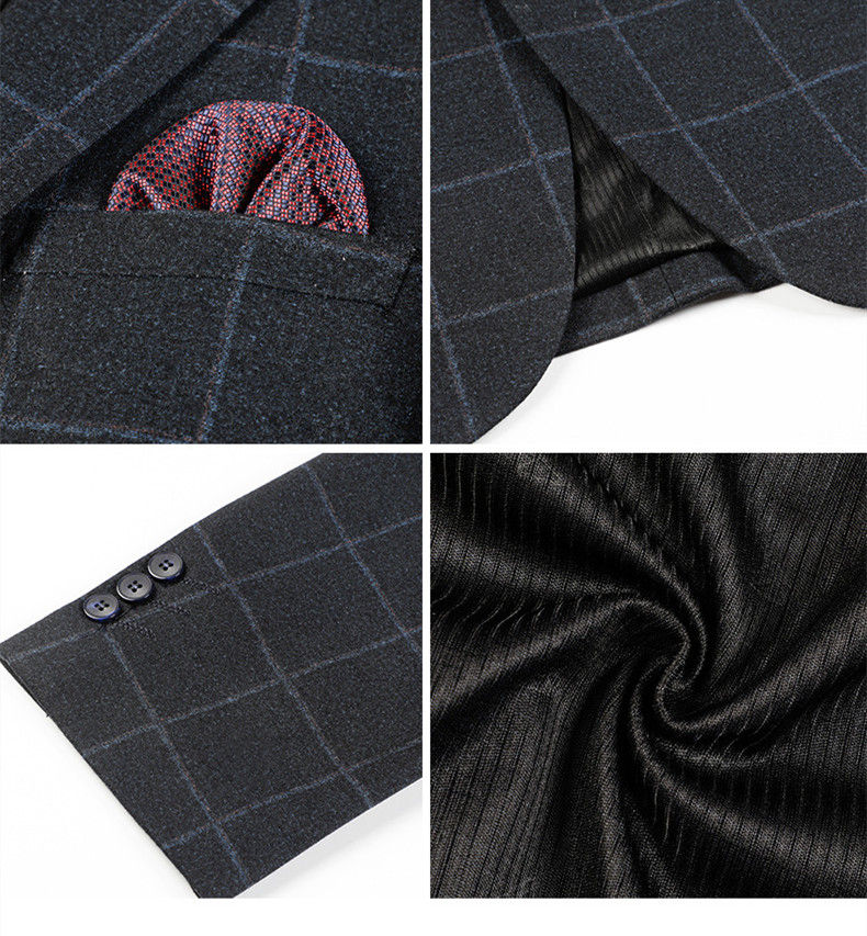 Thumbnail: Plaid Two-Piece Wool Suit