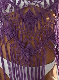 Thumbnail: The Fringe Festival: Tassel Knit Artisan Bikini Cover-Up