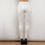 Thumbnail: Le Cygne Blanc – High Waist Shiny White Ring Zipper Vegan Leather Pants