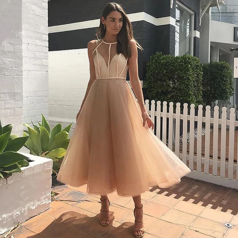 French vintage midi tutu prom dress, a classic and elegant choice for prom night