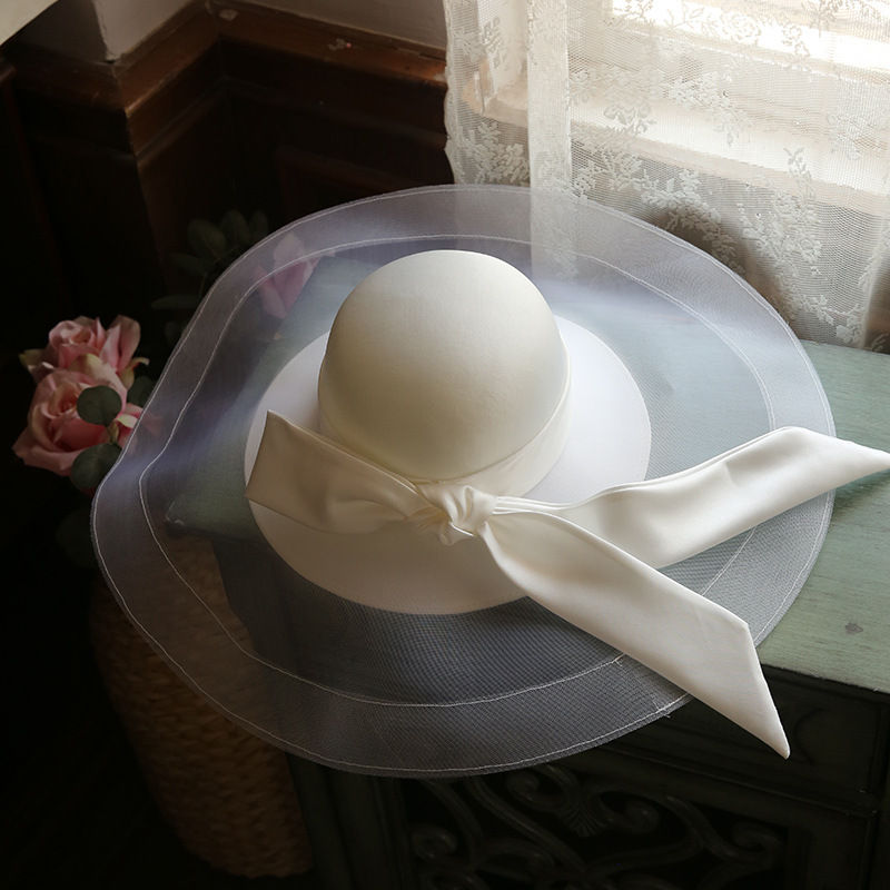 Thumbnail: Satin Bowknot Fedora Hat