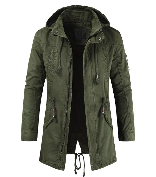 Cotton Hooded Casual Jacket - Rugged Winter Style