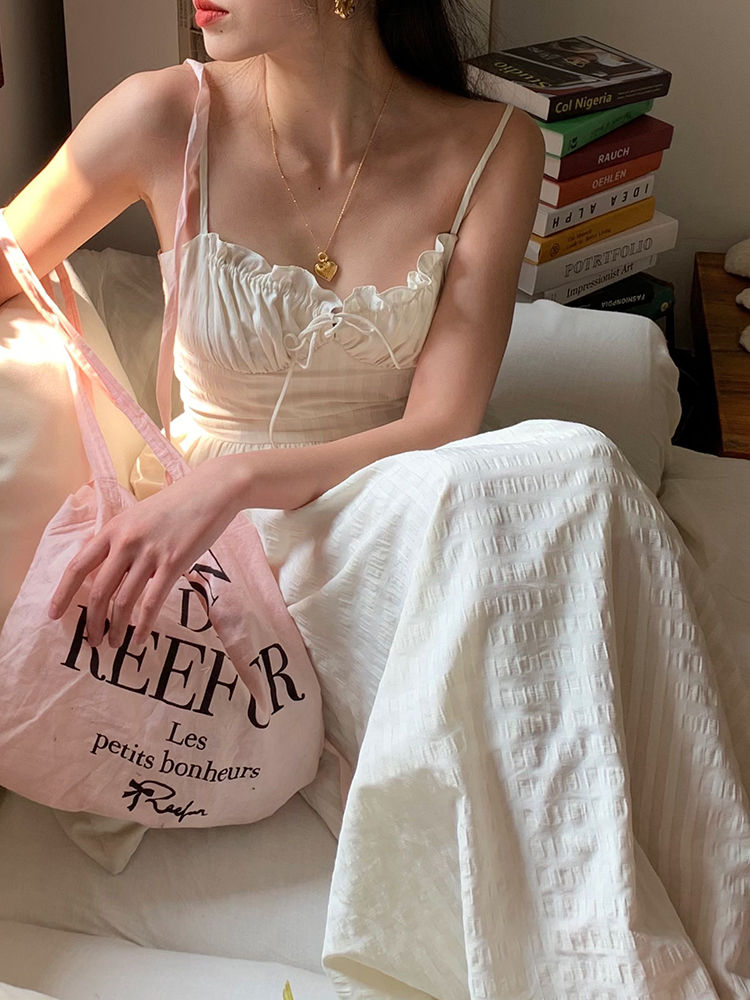 Thumbnail: White Strap A-Line Dress