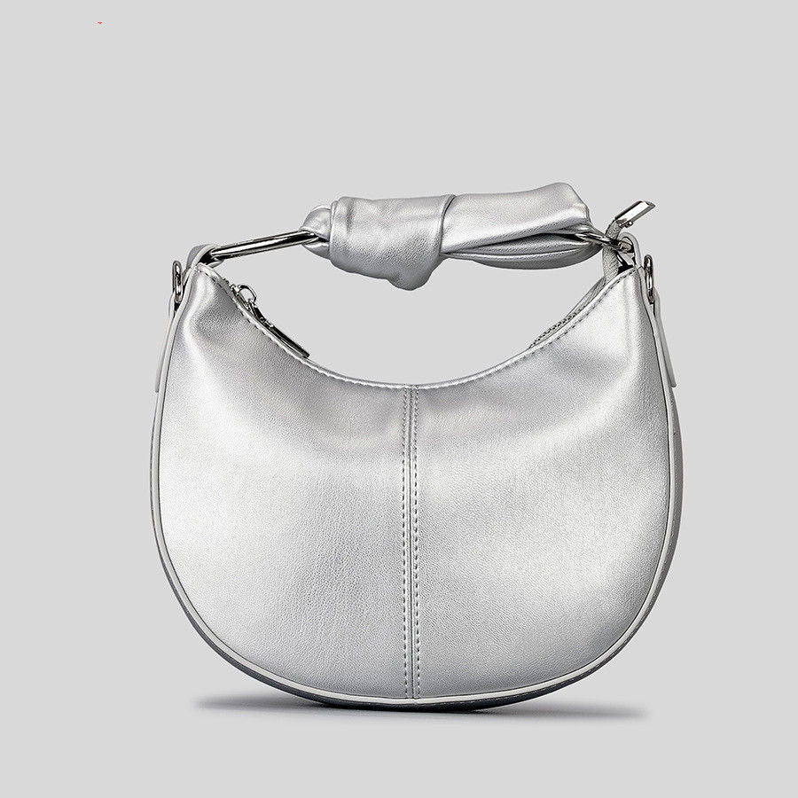 Thumbnail: Minimalist Soft Knotted Oval Handbag
