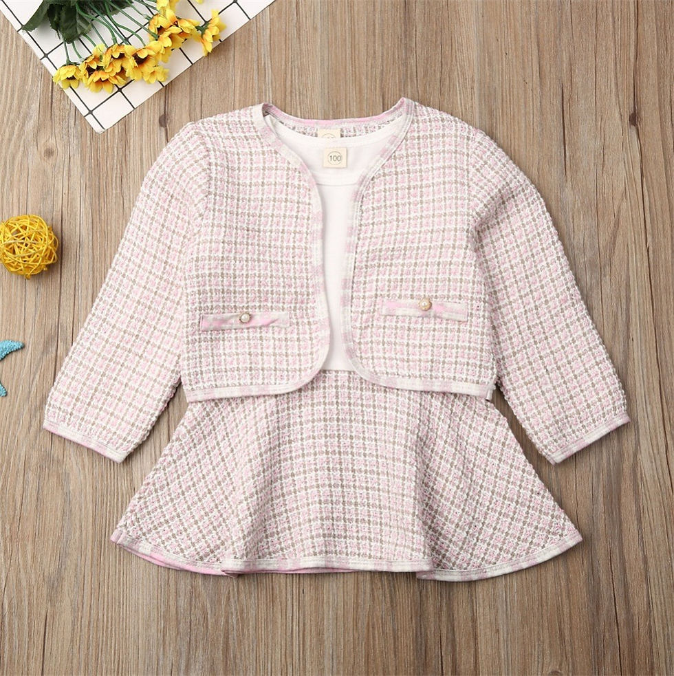 Thumbnail: Two-Piece Girl Dress Set