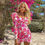 Thumbnail: Chic Street-Style Ruffled Pink Floral Print Dress