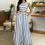 Thumbnail: Wide Stripe Cami Cut Out Maxi Skirt & Top Set