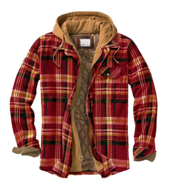 Thumbnail: Imperial Kinetic – Thickened Cotton Padded Plaid Hooded Jacket
