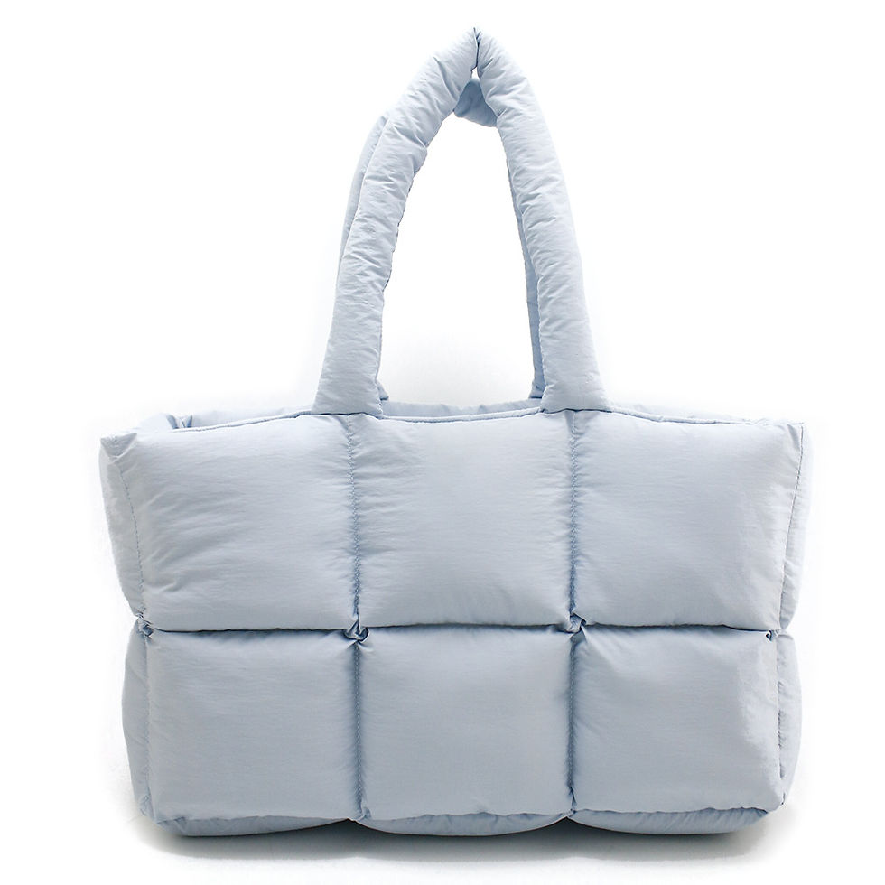 Thumbnail: Cloud-Quilt Cotton Puffer Tote