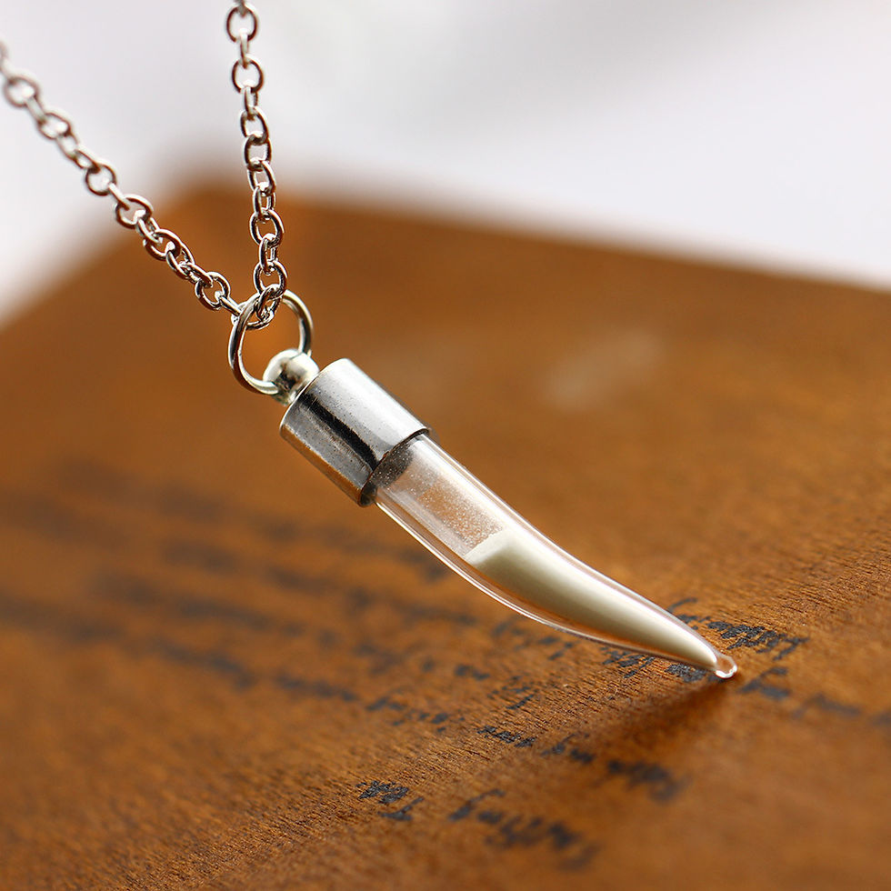 Thumbnail: Hourglass Crystal Drift Bottle Necklace