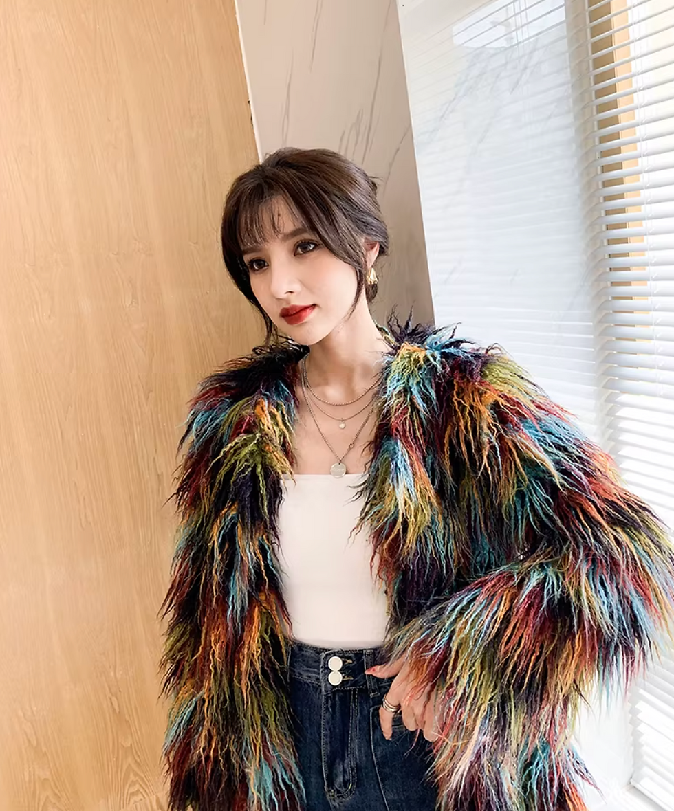 Thumbnail: Gradient Lamb Wool Mid-Length Coat