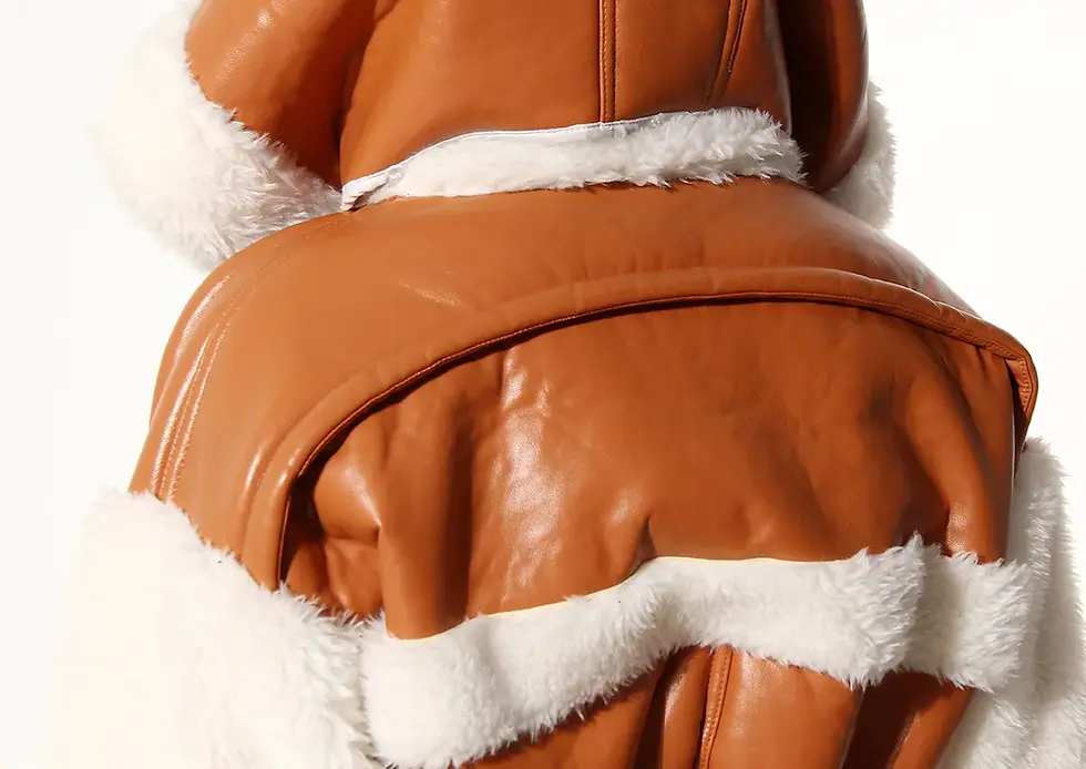 Thumbnail: Chocolate Fur Collar Short Coat