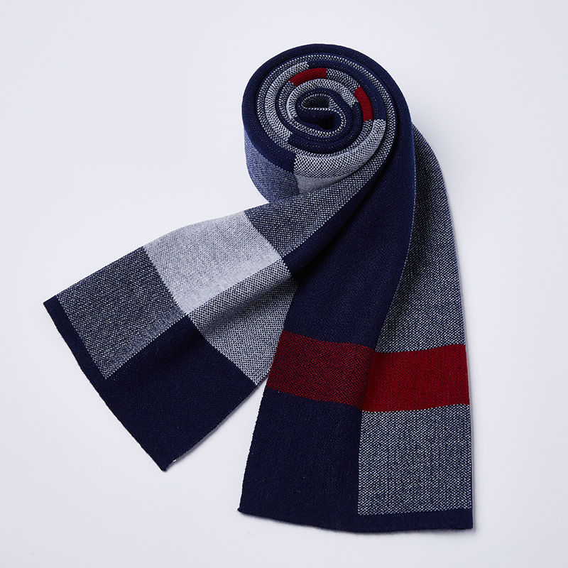 Thumbnail: Lattice Kinetic – Jacquard Pure Wool Weft-Knitted Scarf