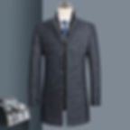 Imperial Sovereign – Cotton-Padded Striped Woolen Overcoat