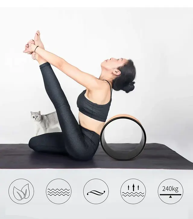 Cork Rubber Yoga Wheel
