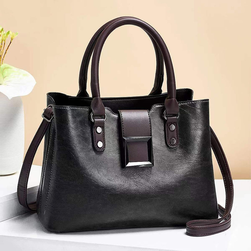 Thumbnail: AuraLychee – Embossed Splicing Vertical Square Handbag