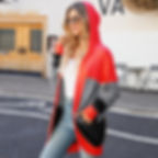 L’Aube Éclat – Contrast Color Casual Hooded Sweater