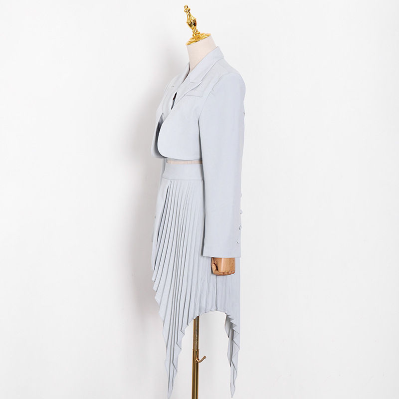 Thumbnail: AuraForm – Beveled Pleated Skirt Suit