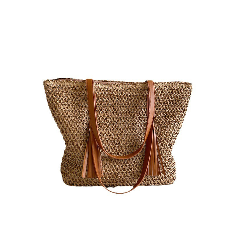 Thumbnail: Woven Straw Shoulder Bag