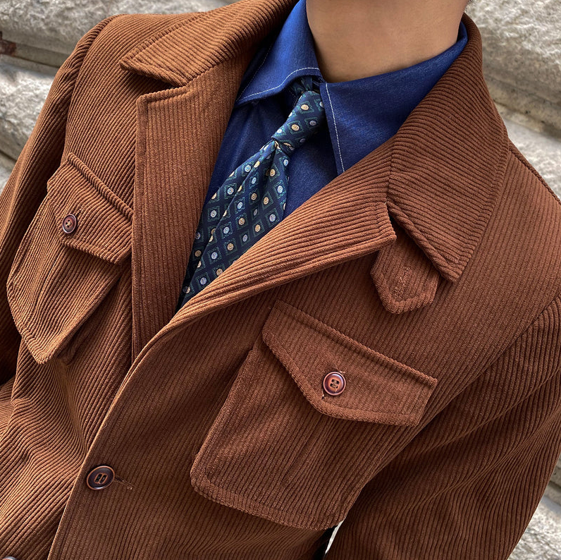 Thumbnail: Heritage Kinetic – Ribbed Corduroy Slim-Fit Blazer