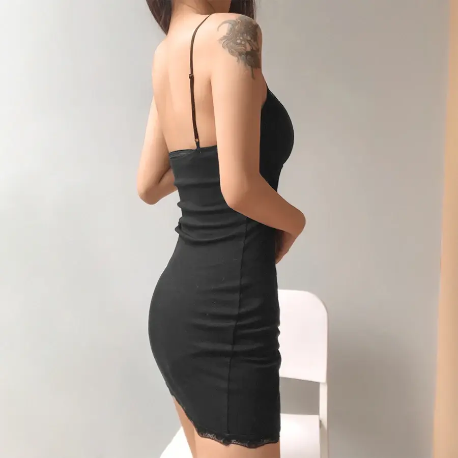 Thumbnail: Aura Velocity – Tight Pleated V-Neck Meridian Mini