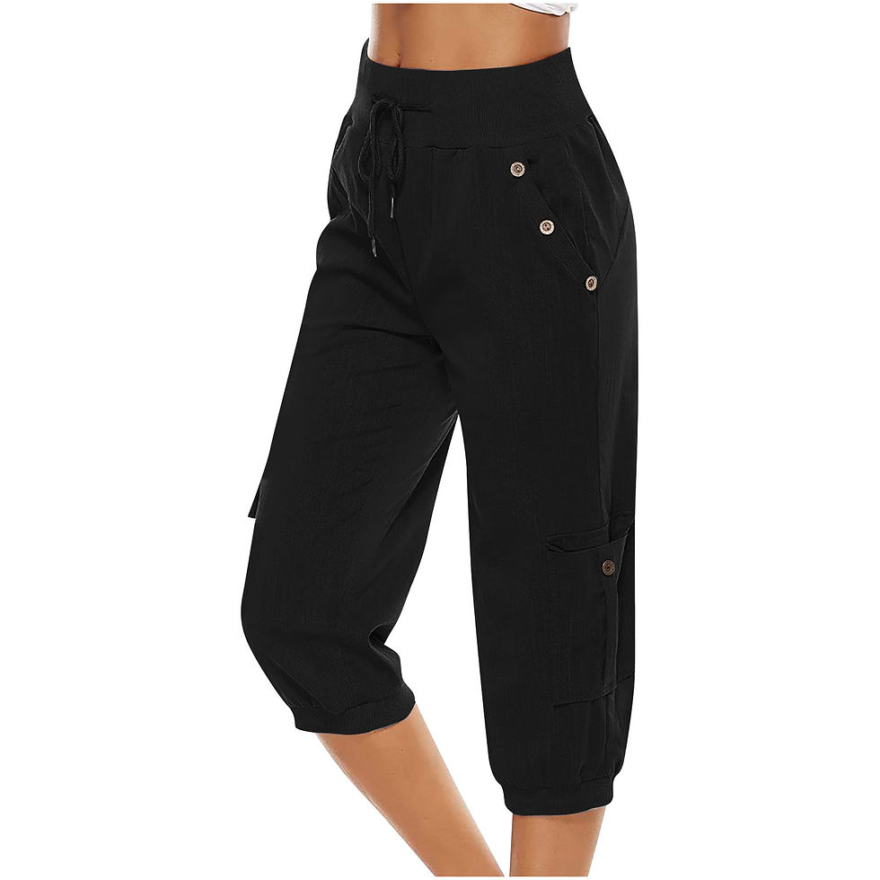 Thumbnail: Artisan Terra – Retro Cotton Linen Cargo Capris
