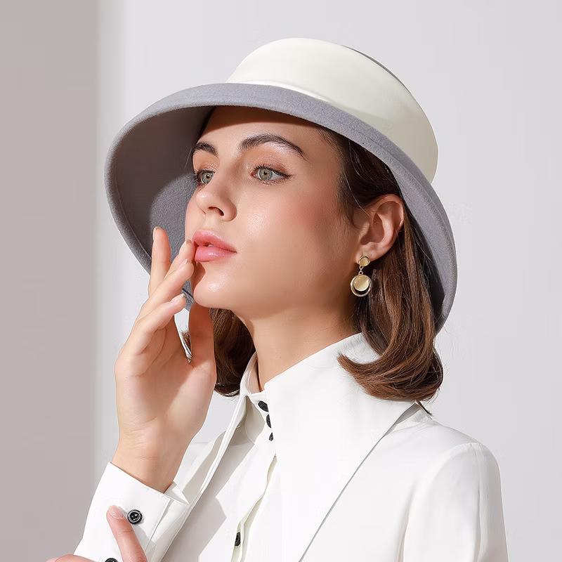 AuraCrown – Solid Color Vintage Wool Felt Hat