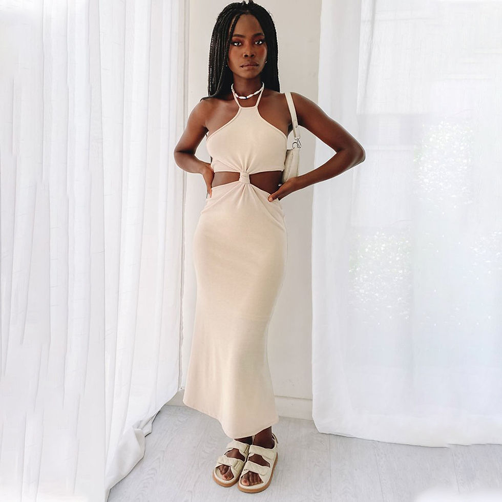 Thumbnail: Halter Neck Strapless Dress